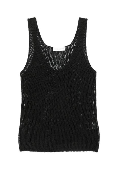 canotta scollo a v donna nera ROBERTO COLLINA | 261FXA4101409